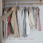 Space Saving Hangers 5-in-1 Multi-Layer Metal Closet Organizer | Heavy Duty Non-Slip Foam Pads | 2 Pack Clothes Hanger for Coats Sweaters Suits T-Shirts Closet Space Saver