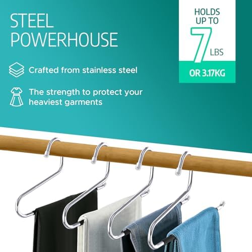 Pants Hangers - 30 Metal Non-Slip Open-Ended Trouser Hangers