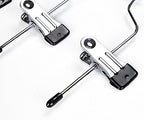 2 Quality Pant Skirt Trouser 4-Tier Pants Metal Hangers Heavy Duty Metal and Clips, Great for Slacks, Trousers, Jeans, Towels (2)