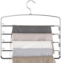 Supforce 3 Pack Pants Hangers, Space-Saving Hangers for Pants with Multi-Tier Design, Trouser Hangers for Jeans and Slacks, Closet Pants Organizer for Neat Storage