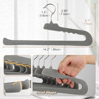 Velvet Pant Hangers Open End,8 Pack Non Slip Black Felt Trouser Hangers