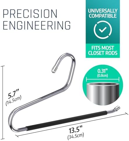 Pants Hangers - 30 Metal Non-Slip Open-Ended Trouser Hangers