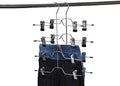 2 Quality Pant Skirt Trouser 4-Tier Pants Metal Hangers Heavy Duty Metal and Clips, Great for Slacks, Trousers, Jeans, Towels (2)
