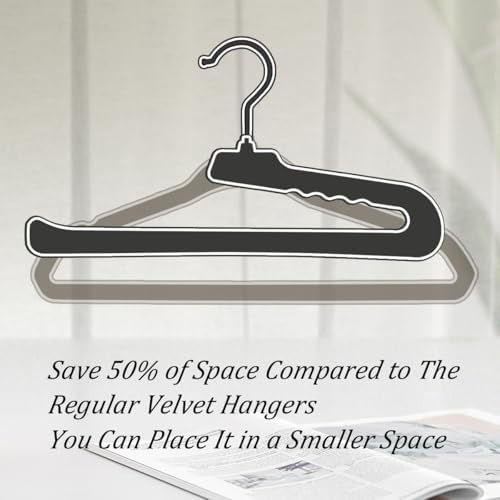Velvet Pant Hangers Open End,16 Pack Non Slip White Felt Trouser Hangers