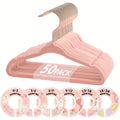 Baby Hangers Pink Velvet Nursery Closet Kids Clothes Hangers with Size Dividers for Infant Toddler Girls Boys 50/30pcs