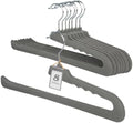 Velvet Pant Hangers Open End,8 Pack Non Slip Black Felt Trouser Hangers