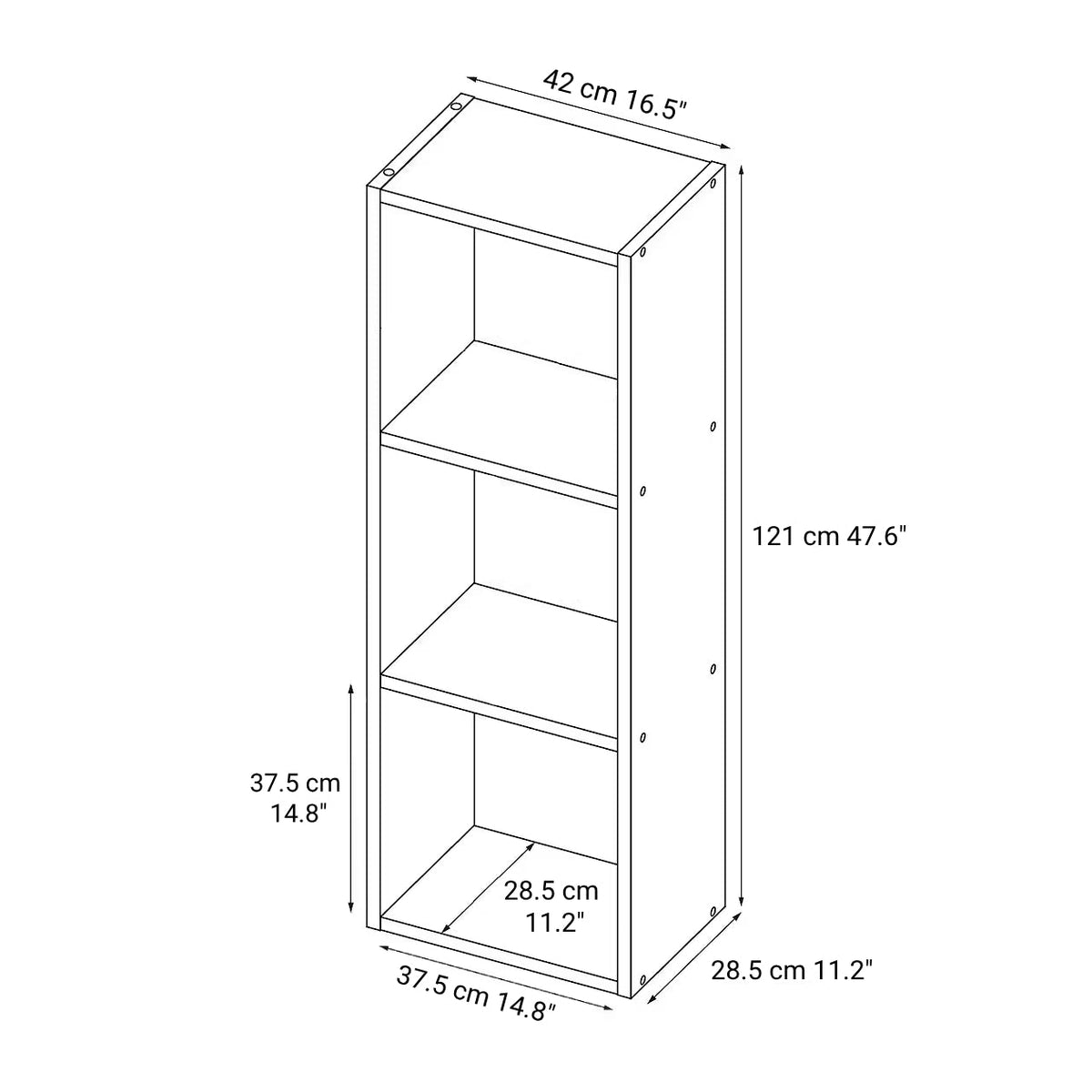 Stacking Shelf - Oak - 3 Tiers