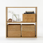 Stacking Shelf - Oak - Wide - 2 Tiers