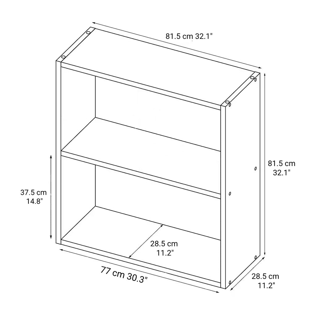 Stacking Shelf - Oak - Wide - 2 Tiers