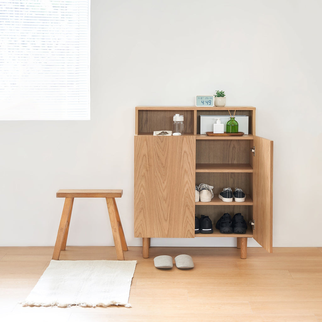 [HD] Oak Shoe Cabinet