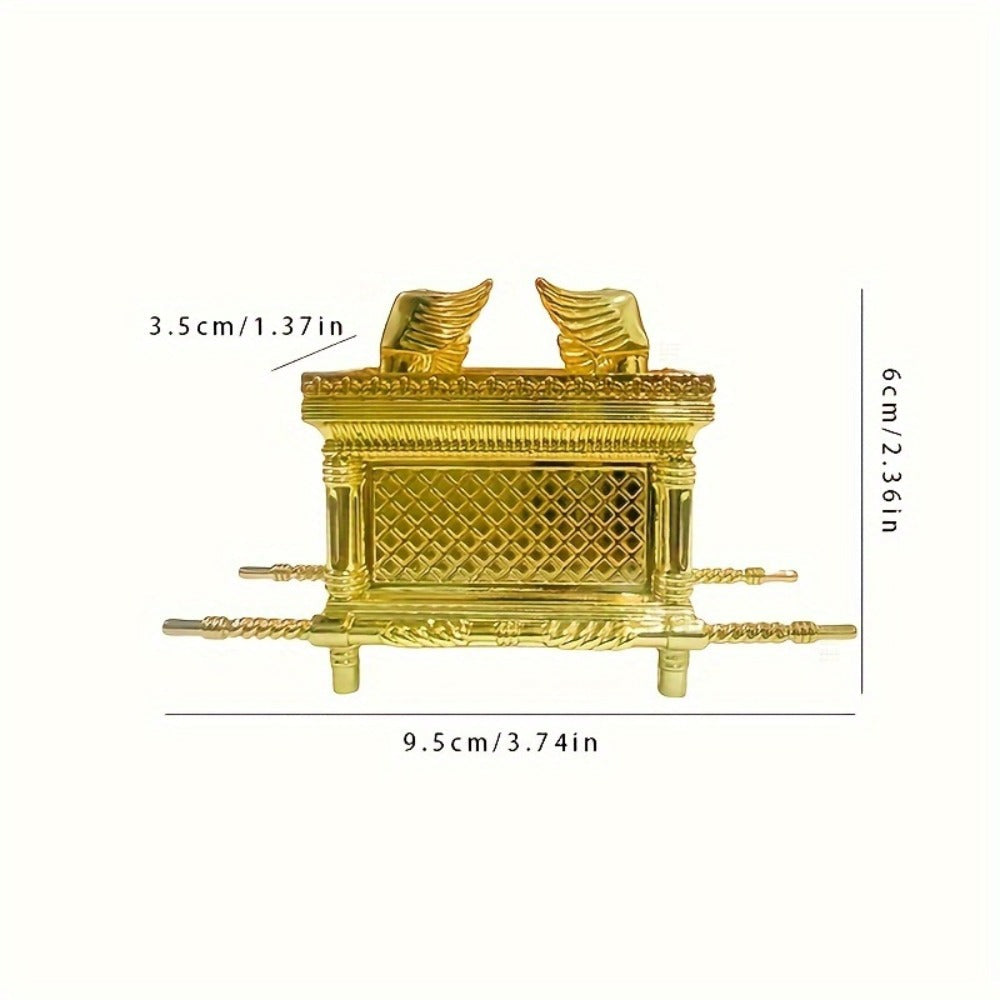 Ark of the Covenant Figurine – Golden Artisan Tabletop Statue, Spiritual Religious Decor for Home & Office, Hanukkah, Easter & Ramadan Gift Ornament, Indoor Outdoor Display, Medium & Large