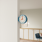 Blue Corner View Clock
