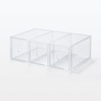 Acrylic Storage 3 Drawers Cubby
