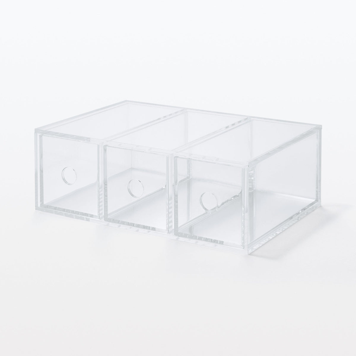 Acrylic Storage 3 Drawers Cubby