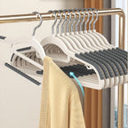 50-Piece Clothes Hanger Set with Eight Clasps, Padded Shoulder Strips and Swivel Hooks in Orange or Grey