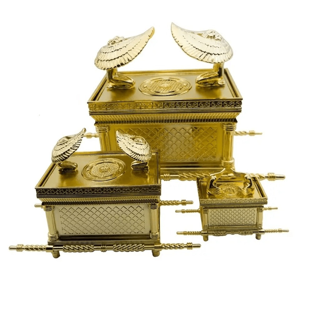 Ark of the Covenant Figurine – Golden Artisan Tabletop Statue, Spiritual Religious Decor for Home & Office, Hanukkah, Easter & Ramadan Gift Ornament, Indoor Outdoor Display, Medium & Large