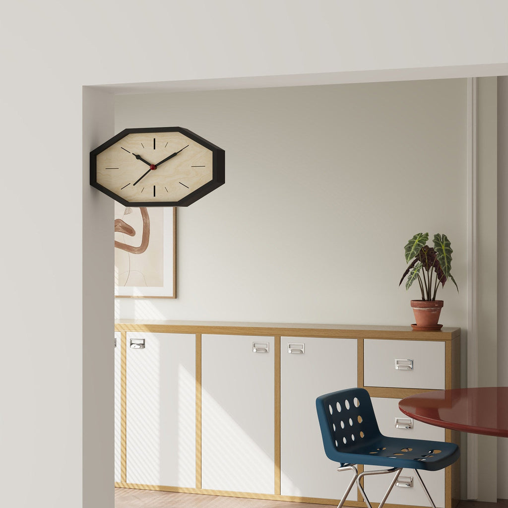 Octagon Dual-Sided Clock