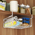 Wall Mount Foldable Storage Basket - Metal Organizer, Collapsible Space Saving for Kitchen Cabinet