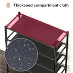 Shoe Organizer Multi-Configuration Entryway Rack with 3-5 Tiers, Hooks or 10 Included Storage Bags