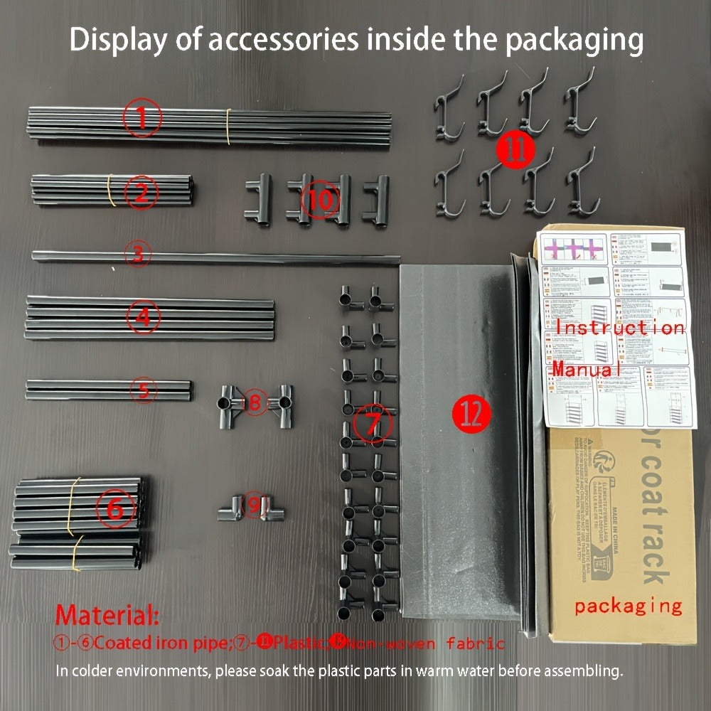 Shoe Organizer Multi-Configuration Entryway Rack with 3-5 Tiers, Hooks or 10 Included Storage Bags