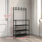 Shoe Organizer Multi-Configuration Entryway Rack with 3-5 Tiers, Hooks or 10 Included Storage Bags
