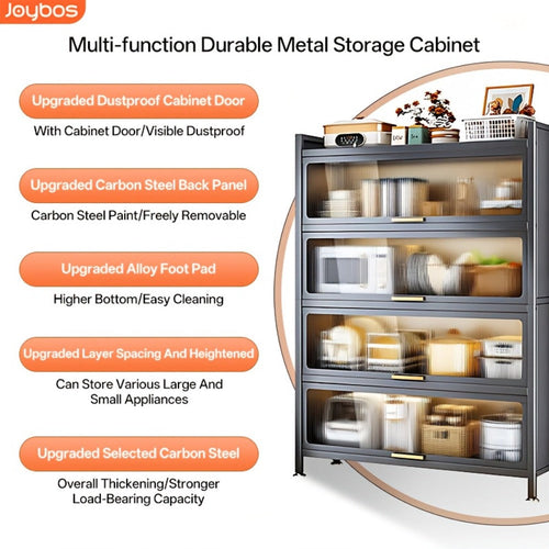 5-Tier Tall Kitchen Cabinet for Organized Everyday Storage and Daily Home Use
