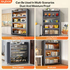 5-Tier Tall Kitchen Cabinet for Organized Everyday Storage and Daily Home Use