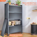 5-Tier Tall Kitchen Cabinet for Organized Everyday Storage and Daily Home Use