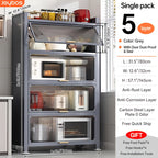 5-Tier Tall Kitchen Cabinet for Organized Everyday Storage and Daily Home Use