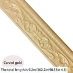3D Self-Adhesive Foam Baseboard Wall Trim Sticker Waterproof Peel and Stick Carved Wallpaper Border Skirting for Home Decor White Silver Gray Copper Gold 4 8 12 Rolls