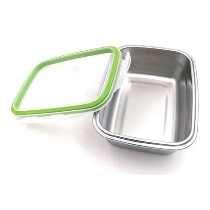 Femora High Steel Rectangle Heavy Duty Airtight Leakproof Unbreakable 2800 Ml Storage Container Lunch Box With Lock Lid