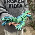 Giant Lizard Figurine 21 Inch 3D Printed – Realistic Reptile Animal Model Openable Mouth Easy 3-Part Assembly 7 Color Styles, Desk Decor Unique Gift for Kids Adults Reptile Lovers