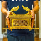 Ark of the Covenant Figurine – Golden Artisan Tabletop Statue, Spiritual Religious Decor for Home & Office, Hanukkah, Easter & Ramadan Gift Ornament, Indoor Outdoor Display, Medium & Large
