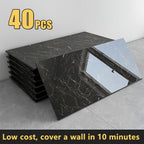 Peel and Stick Wall Panels Marble Pattern Self-Adhesive PVC Wall Tiles Backsplash Stickers for Entryways, Bedrooms and Living Spaces