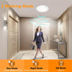Rechargeable Ceiling Light No Wiring, Battery Operated LED Ceiling Light with Remote Control, Motion Sensor