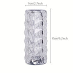 Table Lamp with Diamond-Cut Acrylic Shade, 16 RGB Colors, Remote and Touch Controls, Four Modes