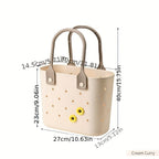Portable Drain Storage Basket with Plastic Frame and Soft Bottom in Three Color Options for Home or Travel