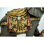 Elephant Statue Figurine for Home Decor – Mama & Baby Elephant Trunk Up Lucky Sculpture 12 Inch Polyresin Good Luck Ornament for Living Room Office Desk Bedroom Housewarming Birthday Christmas Gift for Women