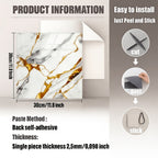 Marble Gold-Vein Wall Tile Sticker Set with 30 cm Panels, Four Colors and 50- or 100-Piece Packs