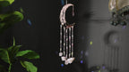 Dreamcatcher Moon Suncatcher Wall Hanging, Handmade Boho Wind Chime Pendant for Indoor Outdoor Garden