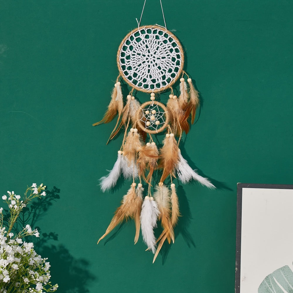 Dream Catcher Wall Decor 5 Pack Large Handmade Boho Dream Catchers Moon Sun Wall Hanging for Entryways, Bedrooms and Living Spaces
