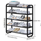 Shoe Storage Organizer 5-Layer Narrow White Rack for Entryway, Closet, Living Room and Door Areas