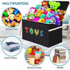 Extra Large Collapsible Kids Storage Chest with Lid, 31.7 Gal Toy Box Organizer Bins for Boys Girls Bedroom Nursery Living Room