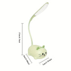 Night Light Mini Animal Desk Lamp with Flexible Neck, USB Rechargeable Power and Five Bunny or Cat Style Options