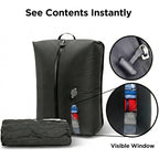 Vacuum Storage Bags with Electric Pump - Space Saving Travel Compression Bags for Luggage, Clothes & Bedding