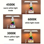 LED Desk Lamp with Built-in Fan & Touch Control, Dual Head Adjustable, USB Charging, 3 Color Modes Dimmable