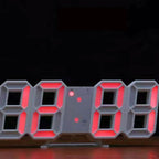 3D LED Digital Alarm Clock Colorful Night Light Home Decor Bedroom Desk Clock USB Powered for Entryways, Bedrooms and Living Spaces