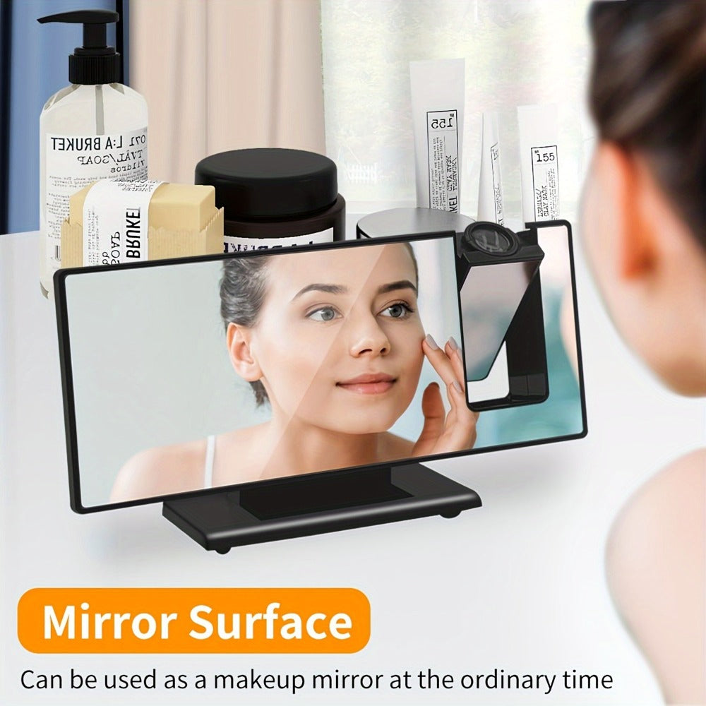 Digital Alarm Clock with LED Mirror Screen Projection Clock for Ceiling Wall Temperature Date for Entryways, Bedrooms and Living Spaces