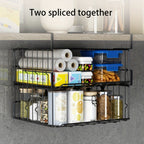 Wall Mount Foldable Storage Basket - Metal Organizer, Collapsible Space Saving for Kitchen Cabinet