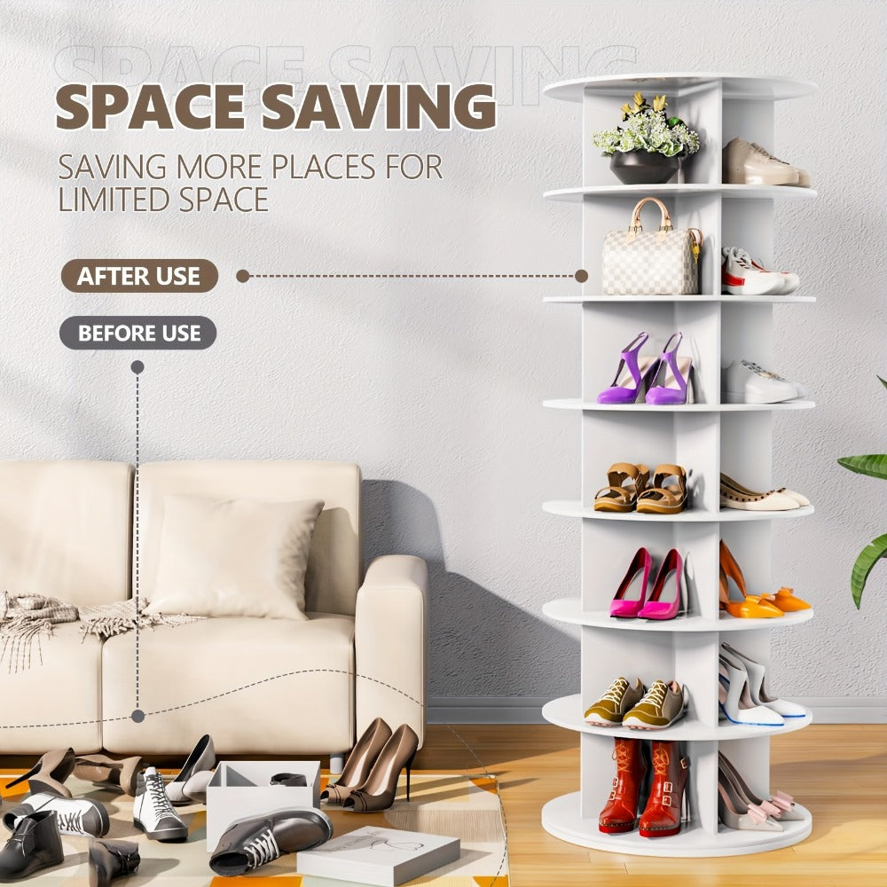 7-Tier Shoe Racks And Shoe Organizers with 360° Swivel for Entryway
